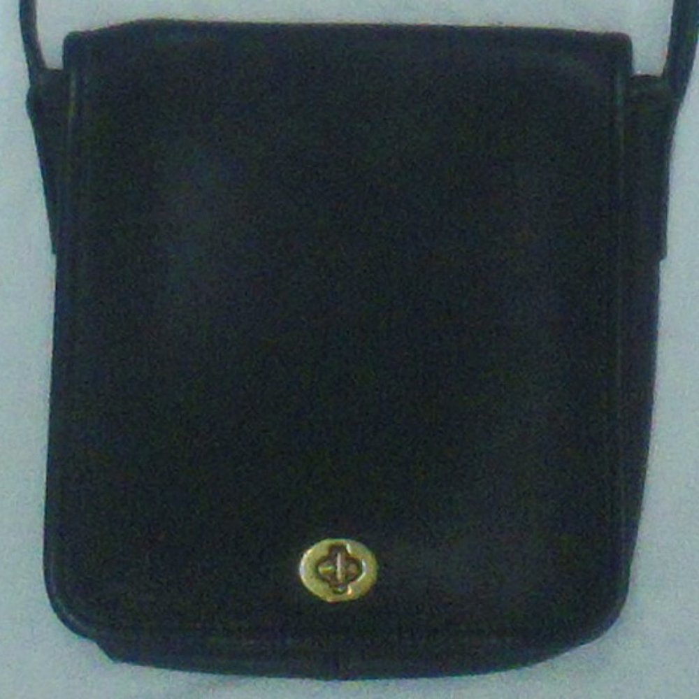Vtg Coach Pocket Compact Bag #9620 Black Legacy